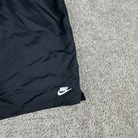 Nike Club Shorts Mens Large Woven Flow Shorts Lined Drawstring Black White - Picture 3 of 12
